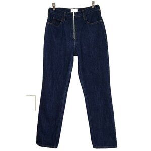 FRAME Denim Le High N Tight Straight Leg Exposed Zipper Jeans 29 Blue High Rise‎